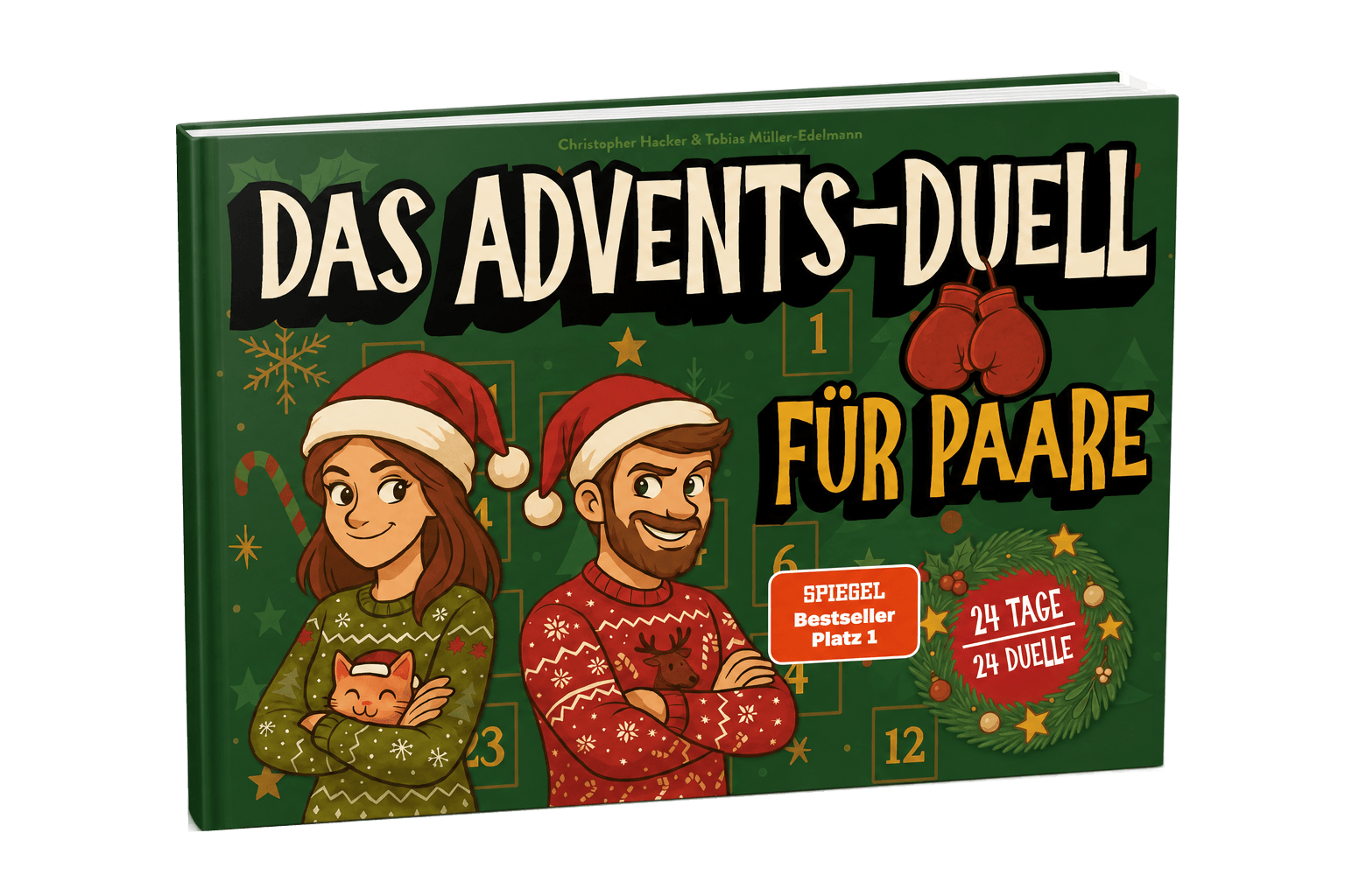 Freigestellte KI-Rekonstruktion des geprüften Amazon-Produkts Das Advents-Duell für Paare: 24 Tage - 24 Duelle - Lustiger 1 gegen 1 Adventskalender für Eltern oder Paare zu Weihnachten (Die gnadenlosen Duelle)